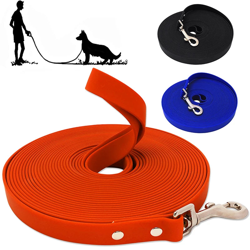Waterproof Dog Leash Long Pvc Pet Leashes Easy to Clean Rope for Small Medium Large Big Dogs Walking Traning Lead 3M 5M10M 15M