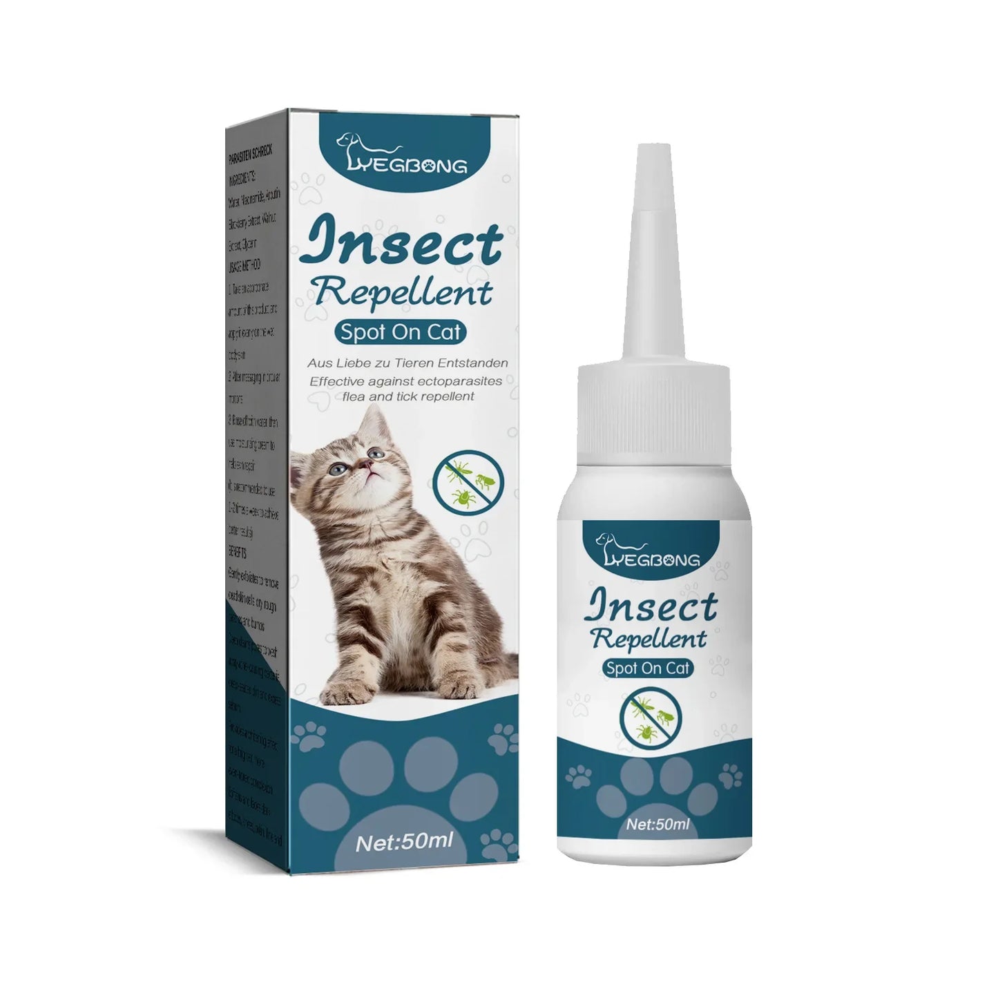 Pet Flea Killer Drops anti Fleas Cats Ticks Lice Mite Removal Relieve Itching Dogs Ringworm Treatment Pet Insect Removal Drops