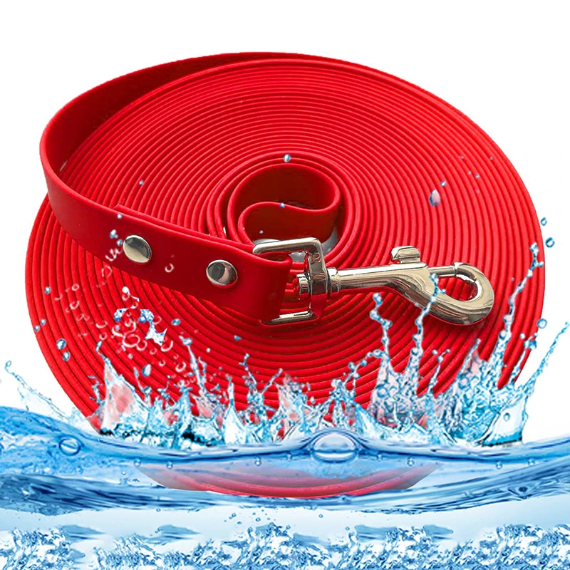 Waterproof Dog Leash Long Pvc Pet Leashes Easy to Clean Rope for Small Medium Large Big Dogs Walking Traning Lead 3M 5M10M 15M