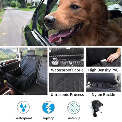 Ultimate Comfort Dog Front Seat Cover - Waterproof and Removable Car Cushion for Safe Travel with Your Small Dog