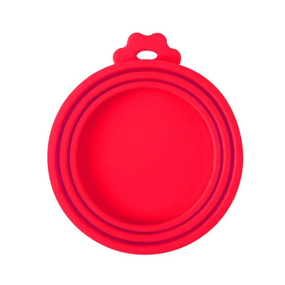 A Set Reusable Pet Food Can Cover and Spoon Portable Dogs Cat Storage Tin Cap Lid Seal Cover Health Pet Supplies Pet Lids Can