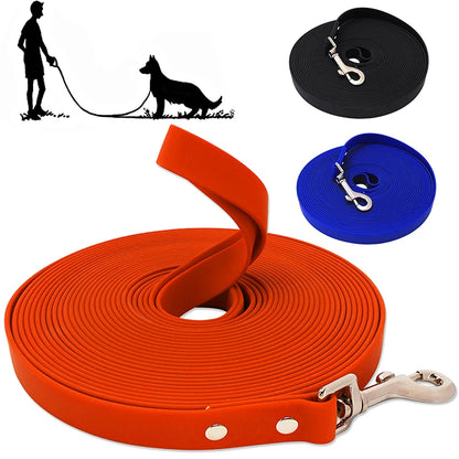 Waterproof Dog Leash Long Pvc Pet Leashes Easy to Clean Rope for Small Medium Large Big Dogs Walking Traning Lead 3M 5M10M 15M
