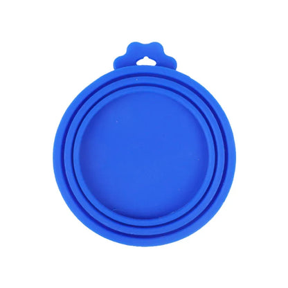 A Set Reusable Pet Food Can Cover and Spoon Portable Dogs Cat Storage Tin Cap Lid Seal Cover Health Pet Supplies Pet Lids Can