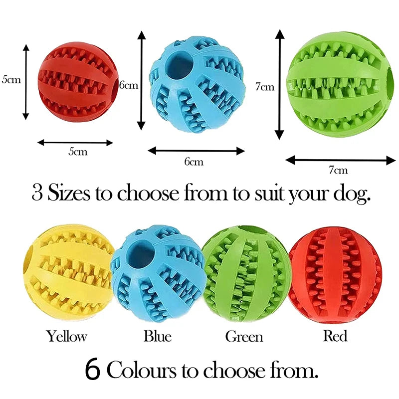 Interactive Rubber Chew Balls for Dogs and Cats - Perfect for Dental Care and Playtime!