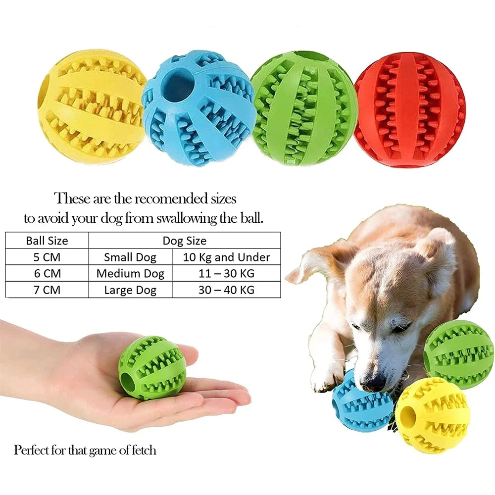 Interactive Rubber Chew Balls for Dogs and Cats - Perfect for Dental Care and Playtime!