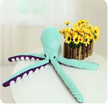 Dog Pet Plush Octopus Toy Interactive Sound Anti-Demolition Home Large and Small Dog Boredom Companion Toy