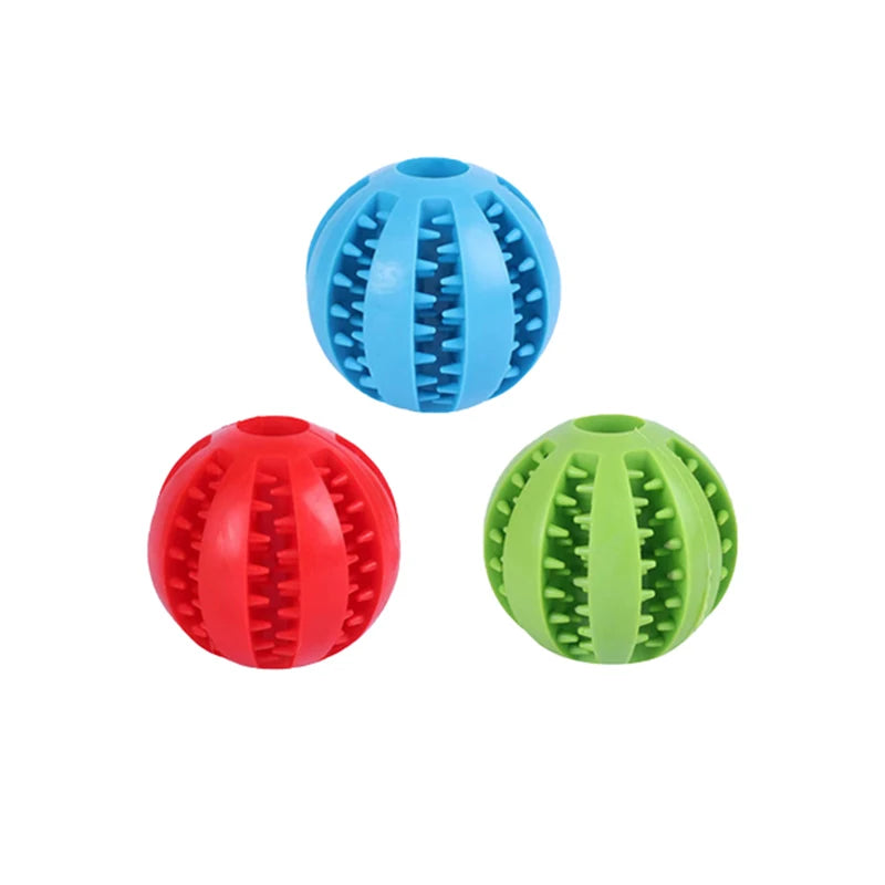 Interactive Rubber Chew Balls for Dogs and Cats - Perfect for Dental Care and Playtime!