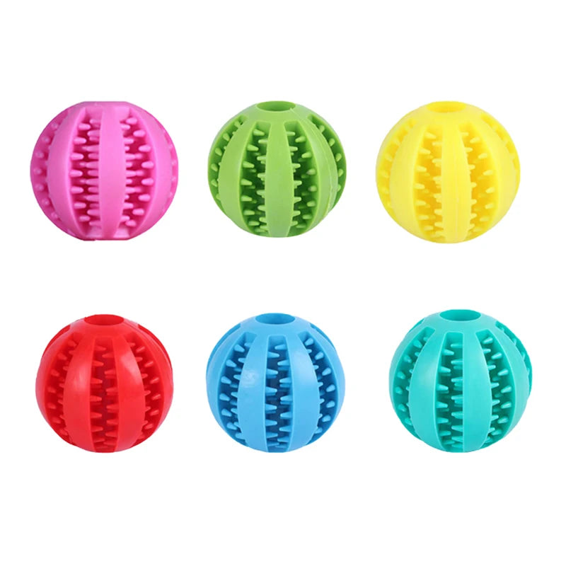 Interactive Rubber Chew Balls for Dogs and Cats - Perfect for Dental Care and Playtime!
