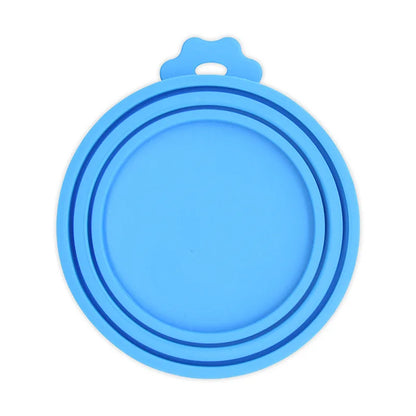 A Set Reusable Pet Food Can Cover and Spoon Portable Dogs Cat Storage Tin Cap Lid Seal Cover Health Pet Supplies Pet Lids Can