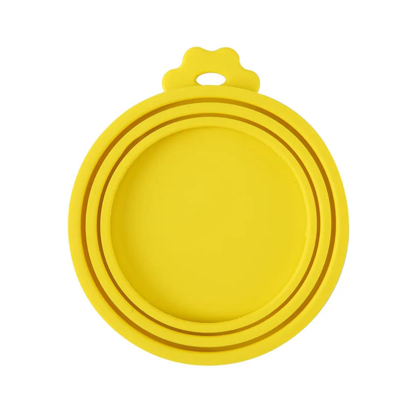 A Set Reusable Pet Food Can Cover and Spoon Portable Dogs Cat Storage Tin Cap Lid Seal Cover Health Pet Supplies Pet Lids Can