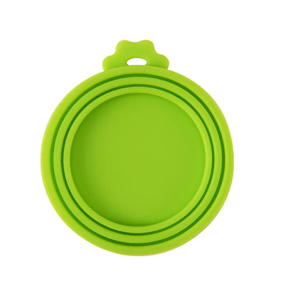 A Set Reusable Pet Food Can Cover and Spoon Portable Dogs Cat Storage Tin Cap Lid Seal Cover Health Pet Supplies Pet Lids Can