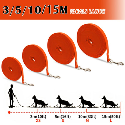 Waterproof Dog Leash Long Pvc Pet Leashes Easy to Clean Rope for Small Medium Large Big Dogs Walking Traning Lead 3M 5M10M 15M